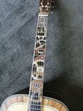 handmade all solid wood dreadnought guitar satin guitar AAAAA D200 style free hardcase
