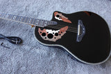 advanced black color -ovation guitar -6 strings acoustic electric -built in pickups and gig bag gift