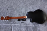 advanced black color -ovation guitar -6 strings acoustic electric -built in pickups and gig bag gift