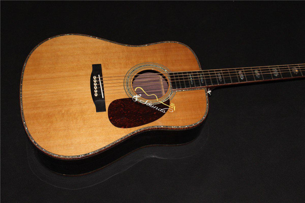 custom koa guitar all solid wood acoustic electric guitar OEM 