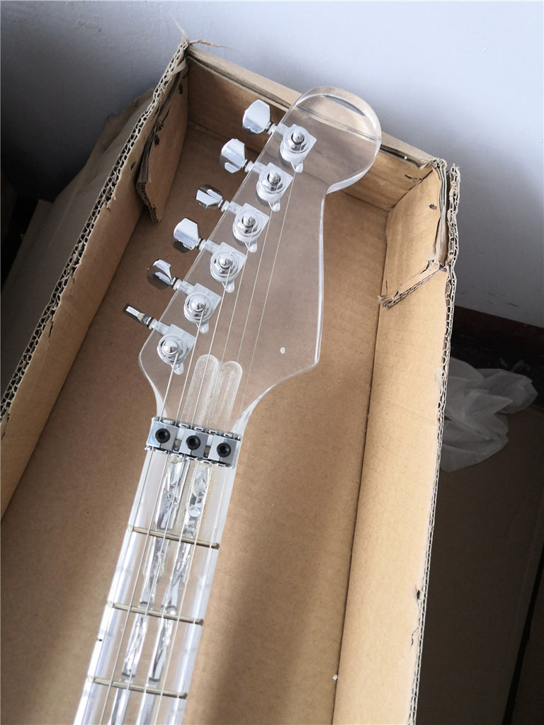 Acrylic crystal ST Electric guitar Fingerboard Acrylic Body