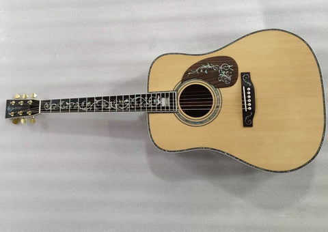 Byron -dreadnought BY-45A acoustic guitar solid dreadnought -fancy abalone-acoustic electric 8sounds music