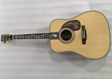 Deluxe Abalone inlays Acoustic Guitar Solid Spruce top Guitar,dreadnought custom D45 style guitar