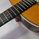 left handed acoustic electric guitar OMJM guitar OM body solid sikta spruce vintage style new