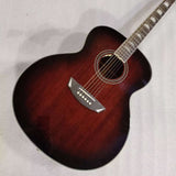 Handmade Acoustic Electric Guitar-43 Inches-Solid Mahogany-Byron gloss guitar with white pickguard