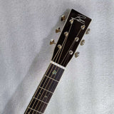 Byron OM body 39" full size; 14 frets guitar  dark burst herringbone binding custom acoustic electric guitar