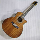 BY12- KKA Byron Custom Shop 12 string cutaway 41 inches handmade guitar with built in pickups