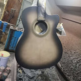free shipping customized grey burst OMJM signature acoustic electric guitar logo can change