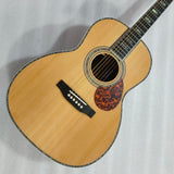 OOO45 fancy solid acoustic guitar with real abalone binding OOO parlor guitar 48mm nut width