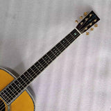 000-14 fret ,gloss OM42 style guitar left handed guitar with transacoustic pickups lefty acoustic guitar
