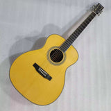 Byron Custom OM-28 all solid wood flame maple binding customize guitar with free hardcase