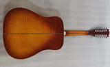 Byron lefty -12 string guitar-dreadnought guitar left handed cherry flame maple wood acoustic electric guitar