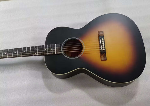 custom build- LG 00 parlor guitar -parlour acoustic guitar- satin sunburst color
