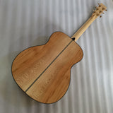 The American Sycamore OM body natural color all solid wood handmade acoustic electric guitar with sycamore wood