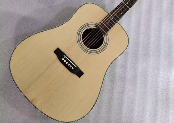 BY-28HD dreadnought premium acoustic electric guitar -soundhole pickups-one pc head free gig bag