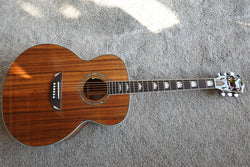 Byron BY-200K super Jumbo 43"acoustic electric guitar koa wood  with soundhole pickups free hardcase