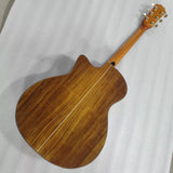 solid koa guitar- cutaway acoustic electric -custom shop guitars