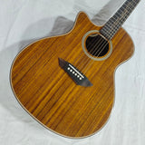 left handed solid koa guitar- cutaway acoustic electric -lefty custom shop guitars