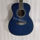 OM guitar all solid wood -handmade -navy blue clapton acoustic electric guitar custom build guitar