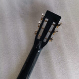 Navy Blues OM body left handed guitar slot headstock free hardcase