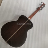 12 string OM solid wood acoustic electric guitar 40 inches top quality guitar