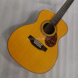 12 string OM solid wood acoustic electric guitar 40 inches top quality guitar