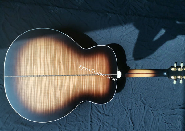 200 Jumbo Acoustic Electric Guitar-43 Inches-Satin-Flame Maple