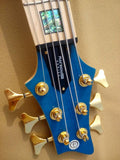 6 strings bass guitar bolt-on purple finish bass 9V battery pickup EMG active circut wire bass