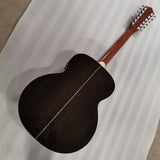 Jumbo 12 Strings Acoustic Electric Guitar-Custom Guild- Gloss-left handed guitar-lefty build in eq