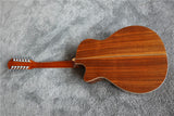 12 strings koa guitar-cutaway folk -customize 12-string GA style acoustic electric guitar shipped from UK