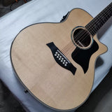 guitar cutaway -GA body 36 inches- travel solid 12 string -travel acoustic electric guitar