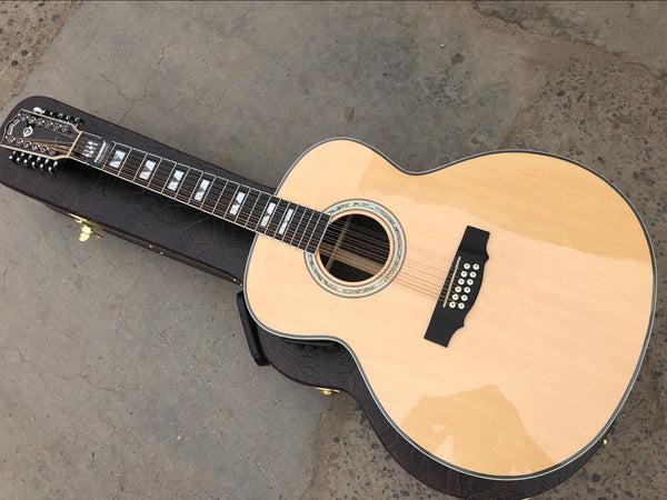 Jumbo 12 Strings Acoustic Electric Guitar-Custom Guild- Gloss