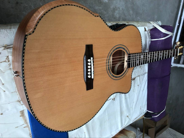 8 sounds music new custom acoustic single cut guitar