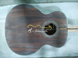 AAAA Solid Wood-Jumbo Acoustic Electric Guitar-Free Hardcase