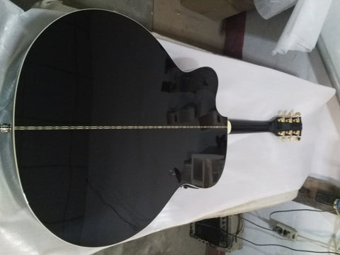J 200 Jumbo 43'' Electric Acoustic Guitar-Cutaway-Black