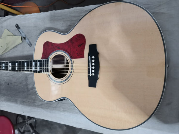 6 Strings Acoustic Electric Guitar- One Piece Wider Neck-Custom