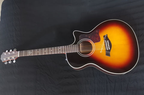 one piece head acoustic electric guitar 314ce cutaway sunburst limited edition custom made solid spruce rosewood