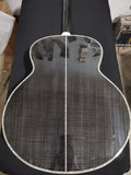 Jumbo Customized black gloss Guitar-Solid Ebony-43 Inches- Maple Wood