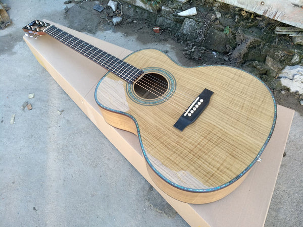 handmade all Solid guitars OM guitar imported wood soundhole pickups