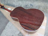 acoustic guitar 00 solid spruce parlor OOO body maroon color customize white pearl vintage guitar