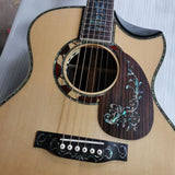 Byron custom Shop AAAA solid sikta spruce guitar new handmade 41"acoustic guitar armrest full abalone binding 6 string guitar