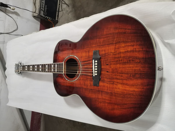 Jumbo Acoustic Electric Guitar-F50 Vintage-Dark Koa-Custom