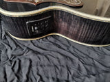 Super Delux J200 Acoustic Electric Guitar- Abalone-Flame Maple-Byron