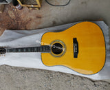 AAAA Custom Vintage Acoustic Guitar-D45 Electric-Solid Wood- Dreadnought
