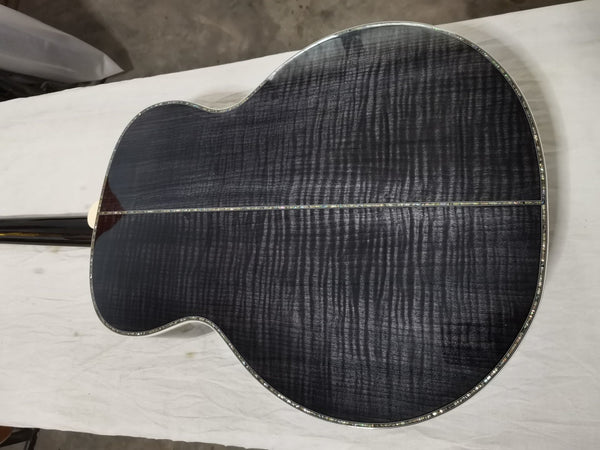 Super Delux J200 Acoustic Electric Guitar- Abalone-Flame Maple