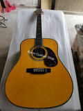 AAAA Custom Vintage Acoustic Guitar-D45 Electric-Solid Wood- Dreadnought