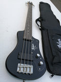 black bass hofner shorty bass 4 Strings custom hofner mini travel lefty bass right handed bass guitar