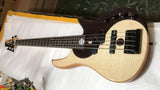 Custom Yin Yang Deluxe Monarch 5 Pau Amarillo Fodera Bass Guitar Electric 5 String Yin Yang Bass