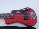 bass hofner shorty bass 4 Strings custom hofner mini travel bass red guitar lefty