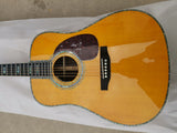 AAAA Solid Wood Custom Vintage Acoustic Guitar-Handmade Professional-Dreadnought